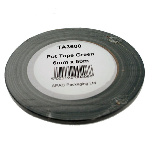 6mm Pot Tape Green