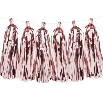 Foil Tassel Garland - Rose Gold