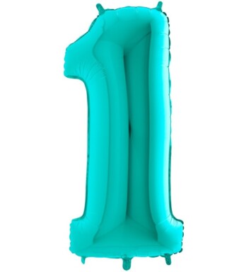 40 Inch Tiffany Number 1 Foil Balloon