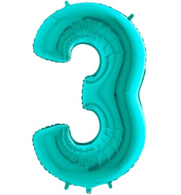 26" Tiffany Number 3 Foil Balloon