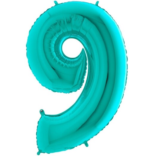 40 Inch Tiffany Number 9 Foil Balloon