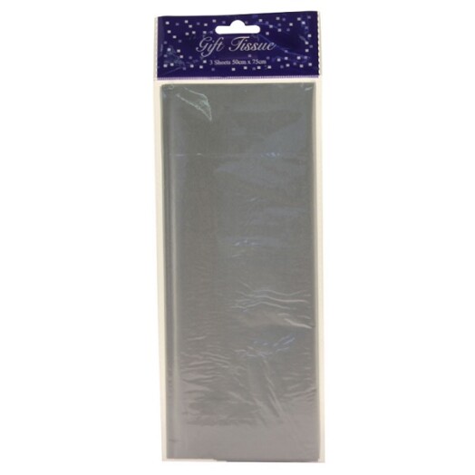 3 Sheets Tissue Paper - Metallic Silver