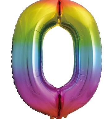34 Inch Trendies Number 0 Foil Balloon