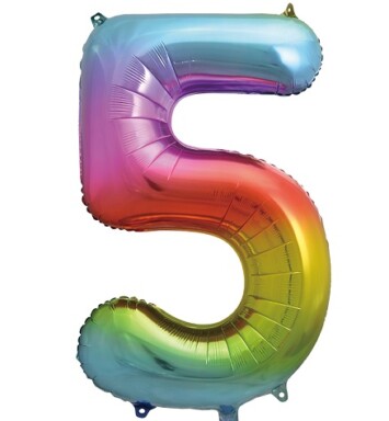 34 Inch Trendies Number 5 Foil Balloon