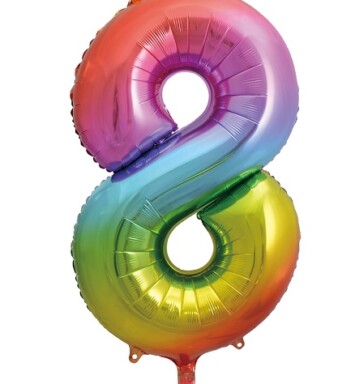 34 Inch Trendies Number 8 Foil Balloon
