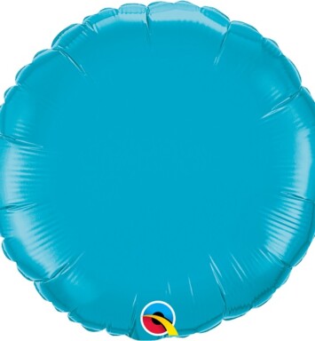 Unpackaged 18" Turquoise Round Foil Balloon