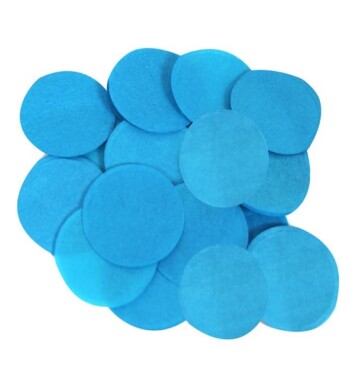 14g Turquoise Round Tissue Paper Confetti - 15mm