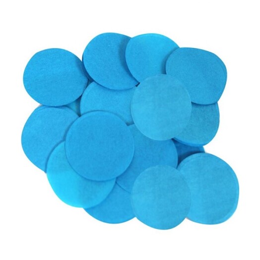 14g Turquoise Round Tissue Paper Confetti - 15mm