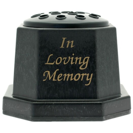 In Loving Memory Black Memorial Vase