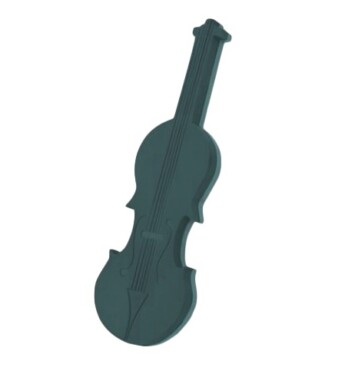 Violin Foam Floral Frame