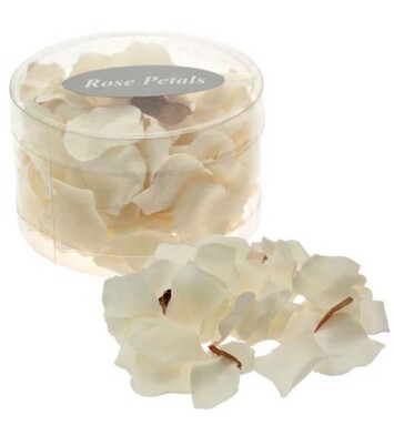 Cream Rose Petals in Tub