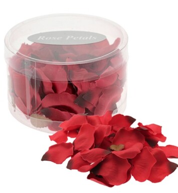 Red Rose Petals in Tub