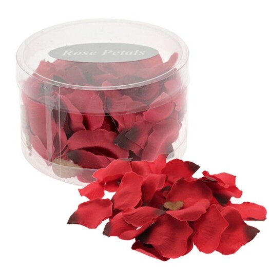 Red Rose Petals in Tub