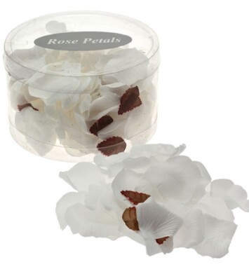 White Rose Petals in Tub