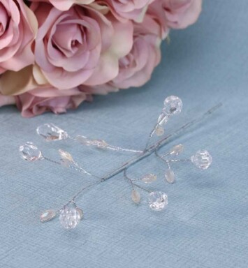 Rainbow Diamante on Wire Silver