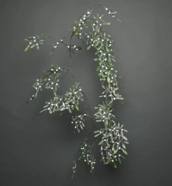 180cm Frosted White Berry Mistletoe Garland