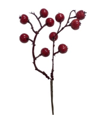 Red Berry Pick on 10cm Wire