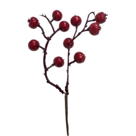 Red Berry Pick on 10cm Wire