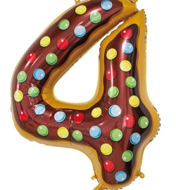 30 Inch Young Editions Number 4 Foil Balloon