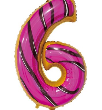 30 Inch Young Editions Number 6 Foil Balloon