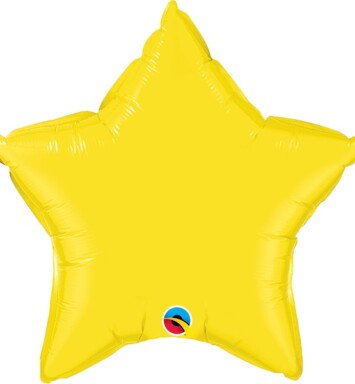 Unpackaged 20" Yellow Star Foil Balloon